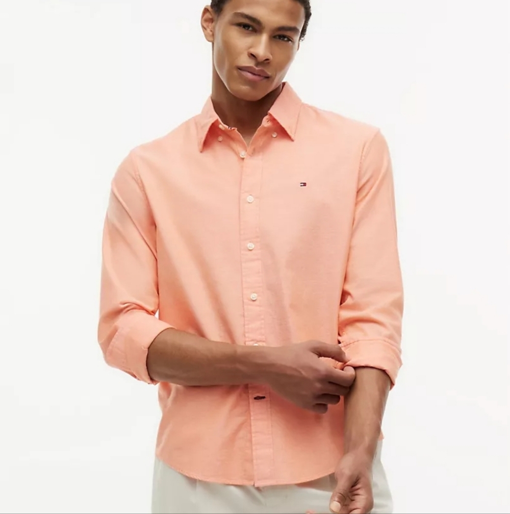 Tommy Hilfiger Orange Button-Up Shirt